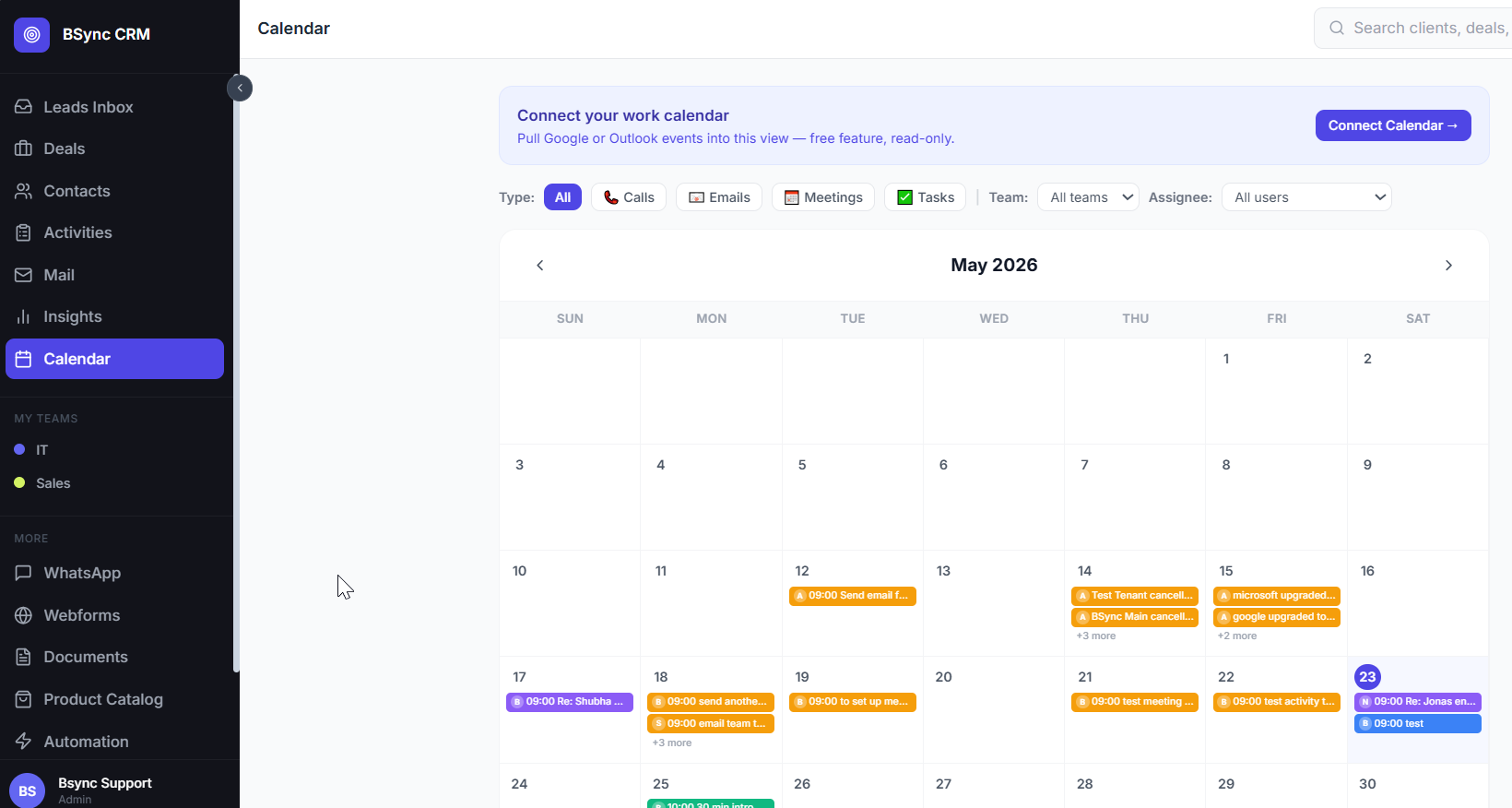 Calendar View