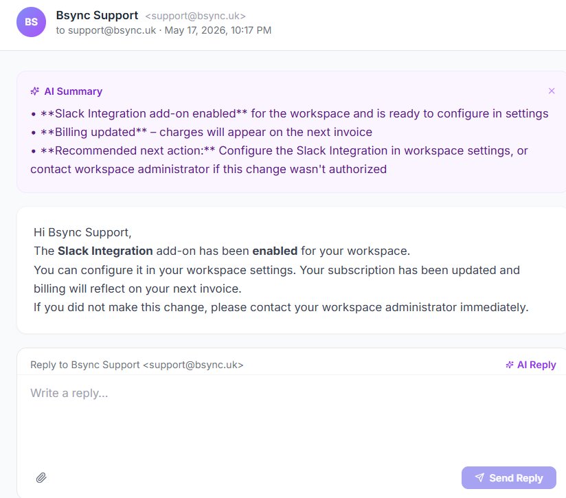 Email AI Summary
