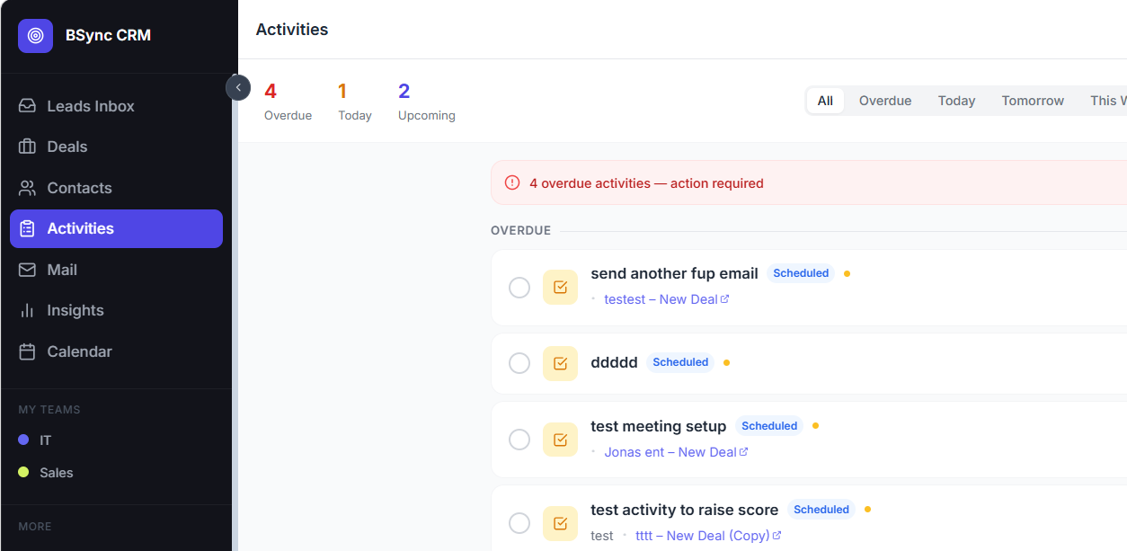 Activities View